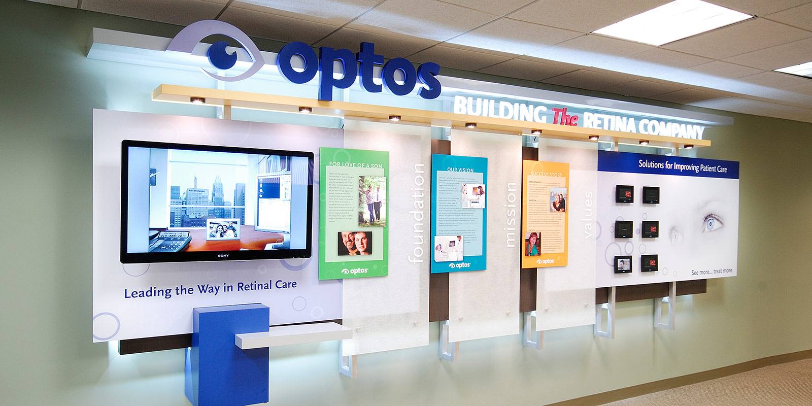 Hill & Partners Commercial Branded Environment for  Optos